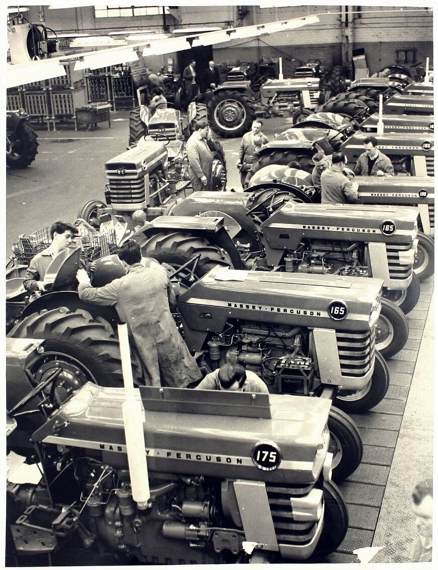 Photograph Massey Ferguson Tractor Assembly Coventry England Circa 1960