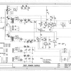 Schematic Diagram - CSIRAC Computer, 'Test Power Supply', C24895, 1 February 1956