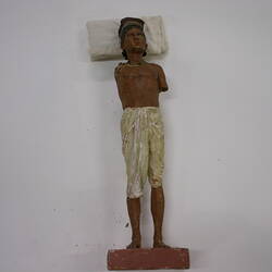 Indian Figure - Man With Basket, Lucknow, Clay, circa 1880