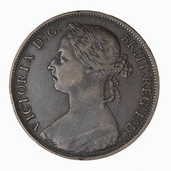 Coin - Penny, Queen Victoria, Great Britain, 1887 (Obverse)