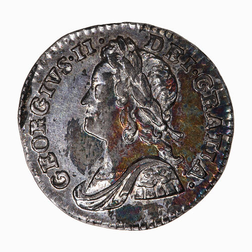 Coin - 1 Penny, George II, England, Great Britain, 1746 (Obverse)