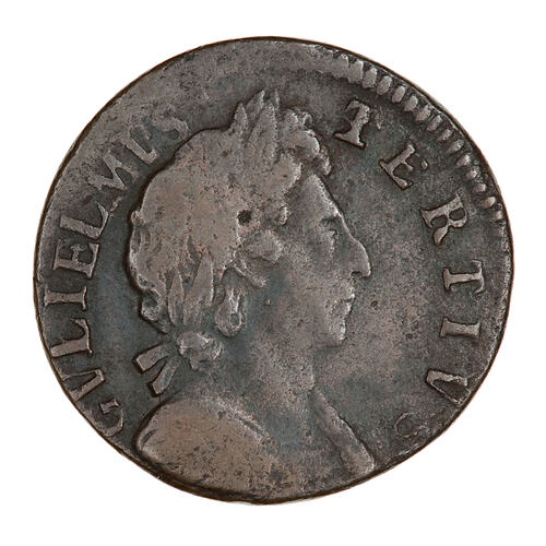 Coin - Farthing, William III, England, Great Britain, 1695 (Obverse)