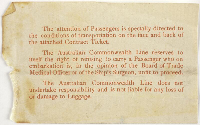 Leaflet - Conditions for Travel