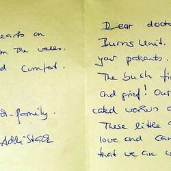 Letter - Langmeil Lutheran Church to The Alfred Burns Unit, Tanunda, South Australia, Mar 2009