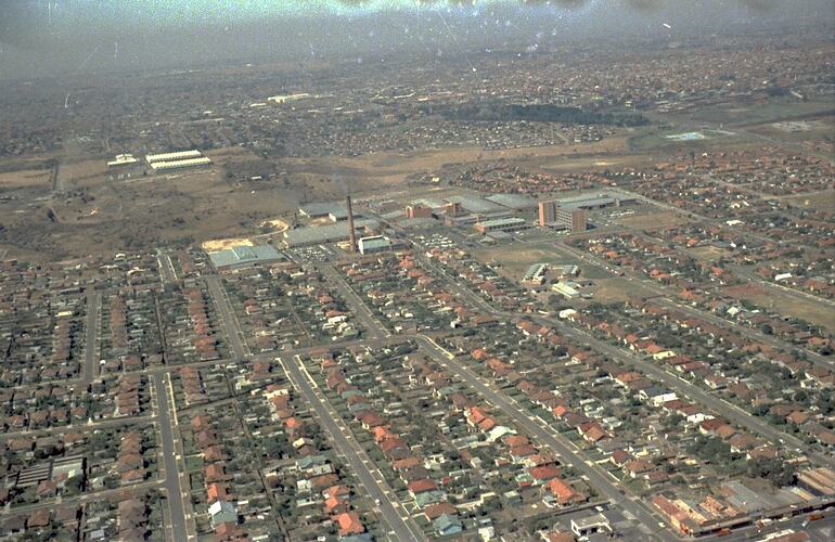 Negative - Kodak Australasia Pty Ltd, Aerial View of the Kodak Factory Complex and Suburbia, C