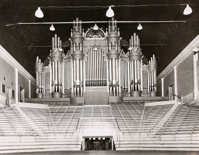 Photograph - Grand Organ, Exhibition Building, Melbourne, 1961