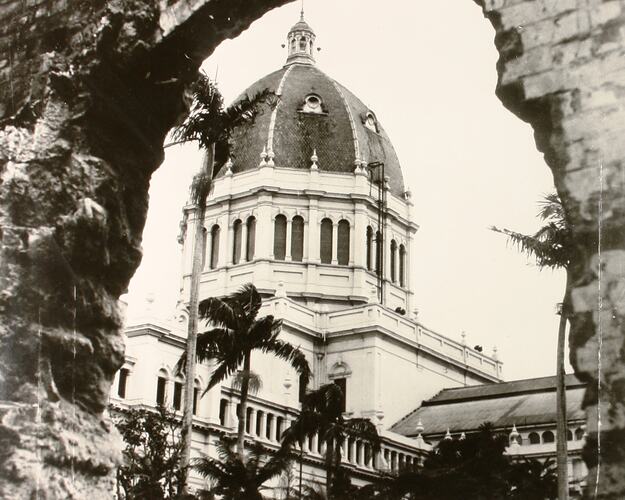 Photograph - Aquarium & Fernery Site Destroyed by Fire, Exhibition Building, Melbourne, 1953