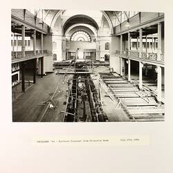 Photograph - Programme '84, Timber Floor Replacement in the Great Hall, Royal Exhibition Buildings, 27 Jul 1984