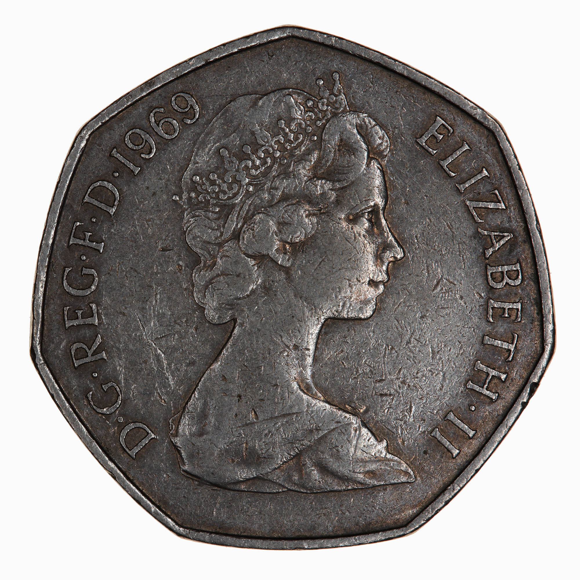 1969 イギリス50ペンス NEW PENCE Elizabeth II 【公式通販】