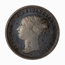 Coin - Threepence (Maundy), Queen Victoria, Great Britain, 1879 (Obverse)