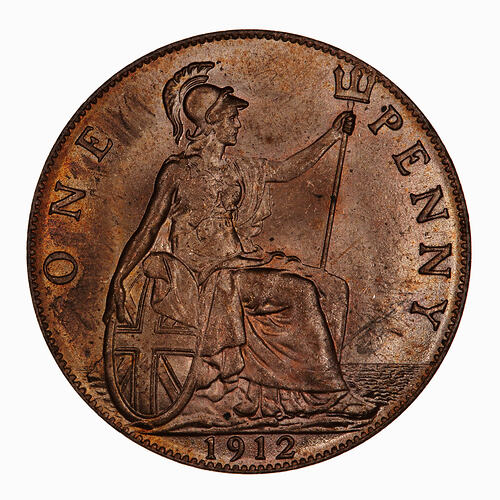 Coin - Penny, George V, Great Britain, 1912 (Reverse)