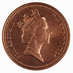 Coin - 1 Penny, Elizabeth II, Great Britain, 1994 (Obverse)