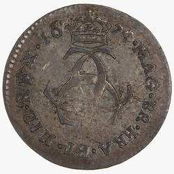 Coin - Threepence, Charles II, Great Britain, 1674 (Reverse)