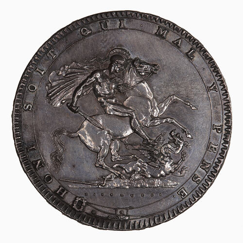 Coin - Crown, George III, Great Britain, 1820 (Reverse)