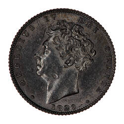 Coin - Sixpence, George IV, Great Britain, 1829 (Obverse)