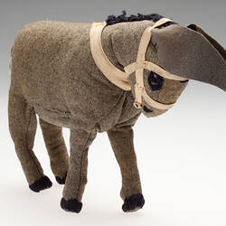 Toy Donkey - Ada Perry, Grey Flannel, circa 1930s-1960s