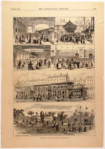 Newspaper Cutting - 'Sketches at the Sydney Exhibition', The Australasian Sketcher, Melbourne, 20 Dec 1879