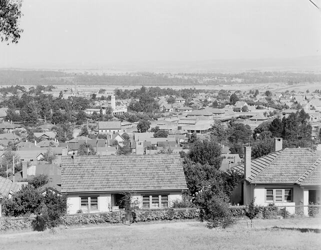 [View of Yallourn, 1950s.]