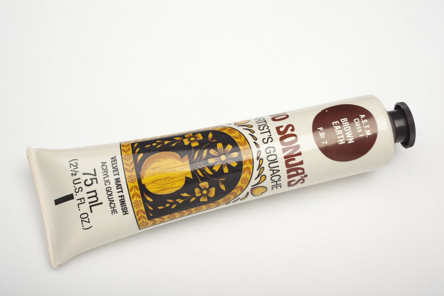 Tube of Paint Jo Sonja's Artist Gouache, Brown Earth, circa 1993