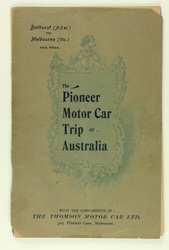Booklet - Thomson Motor Car Co., The Pioneer Motor Car Trip of Australia, 1900
