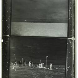 Glass Negative- Copy of photographs, Rescue Party at Little America and Gipsy Moth Seaplane, Antarctica Relief Expedition, 1935-1936
