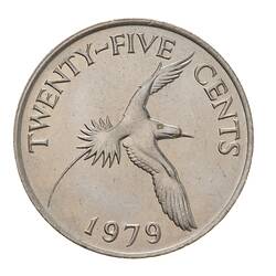 Coin - 25 Cents, Bermuda, 1979