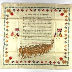 Handkerchief - 'It's a Long, Long Way to Tipperary', World War I, 1914-1918