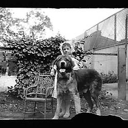 Glass Negative - Kathleen Beckett with Barrie, Northcote, Victoria, Jan 1899