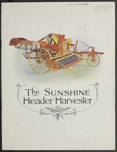 Catalogue - H.V. McKay, The Header Harvester, circa 1920