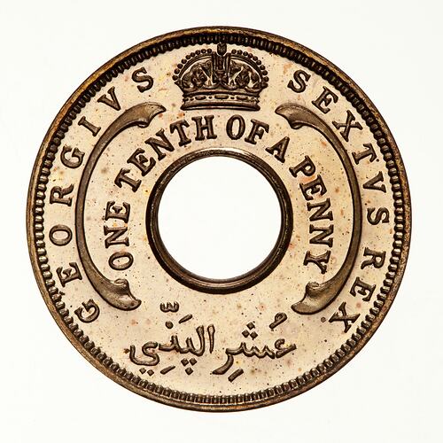 Proof Coin - 1/10 Penny, British West Africa, 1952