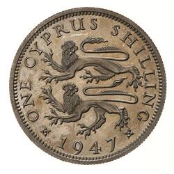 Proof Coin - 1 Shilling, Cyprus, 1947