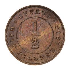 Coin - 1/2 Piastre, Cyprus, 1908