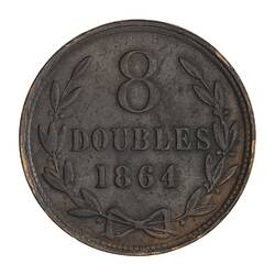 Coin - 8 Doubles, Guernsey, Channel Islands, 1864