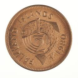 Coin - 1/2 Penny, Falkland Islands, 1980