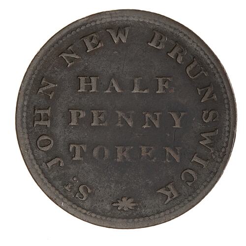 Token - Halfpenny, New Brunswick, Canada, circa 1830