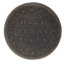 Token - Halfpenny, New Brunswick, Canada, circa 1830