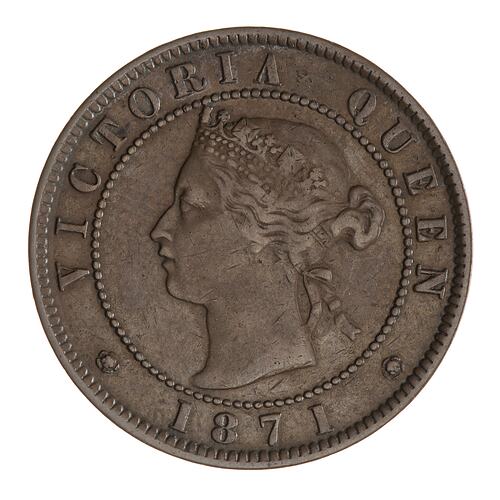 Coin - 1 Cent, Prince Edward Island, Canada, 1871