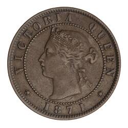 Coin - 1 Cent, Prince Edward Island, Canada, 1871