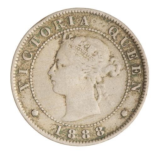 Coin - 1/2 Penny, Jamaica, 1888