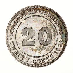 Coin - 20 Cents, Straits Settlements, 1902