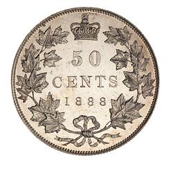 Coin - 50 Cents, Canada, 1888
