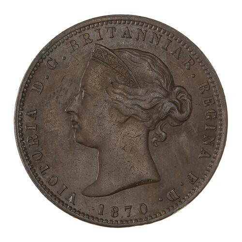 Coin - 1/13 Shilling, Jersey, Channel Islands, 1870