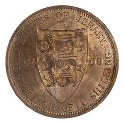 Coin - 1/12 Shilling, Jersey, Channel Islands, 1909