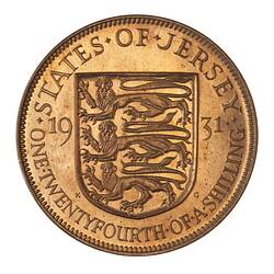 Proof Coin - 1/24 Shilling, Jersey, Channel Islands, 1931
