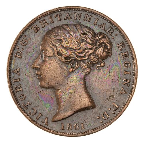 Coin - 1/26 Shilling, Jersey, Channel Islands, 1861