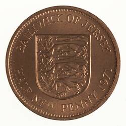 Coin - 1/2 New Penny, Jersey, Channel Islands, 1971