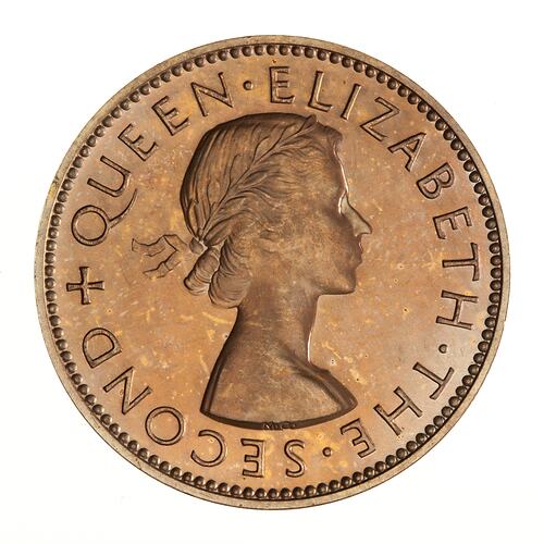 Proof Coin - 1/2 Penny, New Zealand, 1953