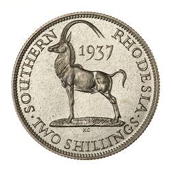 Proof Coin - 2 Shillings, Southern Rhodesia, 1937