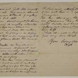 Letter - H.V. McKay to Mother, Ballarat, 15 Jan 1889