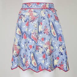 Printed apron on mannequin.